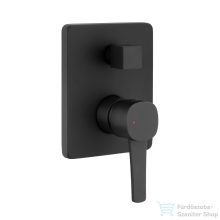   Invena GLAMOUR falsík alatti kád/zuhany csaptelep belső egységgel,matt fekete BP-02-4K2-V