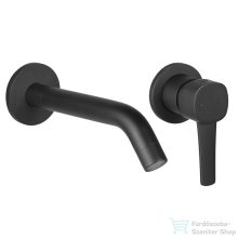   Invena GLAMOUR falsík alatti mosdó csaptelep 19 cm-es kifolyóval,leeresztő nélkül,matt fekete BP-02-U04-V