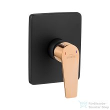   Invena MIDNIGHT falsík alatti kád/zuhany csaptelep belső egységgel,fekete/rózsa arany BP-35-001-V