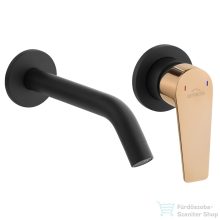   Invena MIDNIGHT falsík alatti mosdó csaptelep 21 cm-es kifolyóval,leeresztő nélkül,fekete/rózsa arany BP-35-U14-V