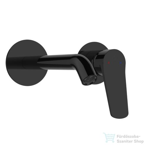 Invena ALONIA falsík alatti mosdó csaptelep, leeresztő nélkül, PVD fényes fekete BP-70-U04-V