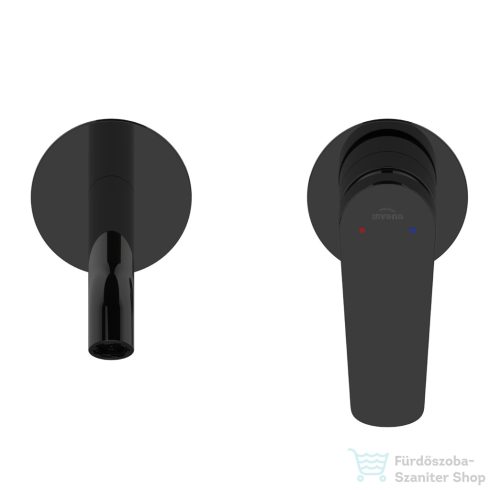 Invena ALONIA falsík alatti mosdó csaptelep, leeresztő nélkül, PVD fényes fekete BP-70-U04-V