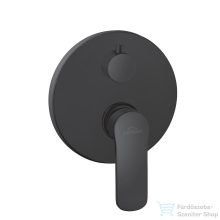   Invena SIROS falsík alatti kád/zuhany csaptelep belső egységgel,matt fekete BP-90-4O2-A