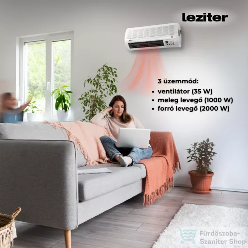 Leziter Thira elektromos fali fűtőtest 1000W/2000W BPT-2000B-4501L-ERP