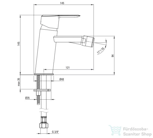 Deante ARNIKA bidécsaptelep, titanium BQA_D30M