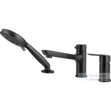   Deante ARNIKA 3-lyukú kádtöltő csaptelep, zuhanyszettel, fekete BQA_N13M