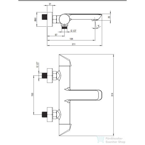 Deante ARNIKA kádtöltő csaptelep, arany BQA_Z10M