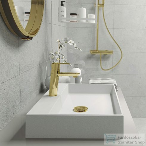 Deante ARNIKA egykaros mosdó csaptelep leeresztő nélkül, arany BQA_Z20M