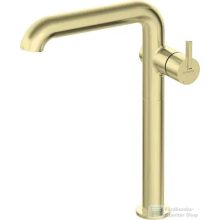   Deante SILIA magasított mosdó csaptelep, szögletes kifolyócsővel, szálcsiszolt arany BQS_R24K