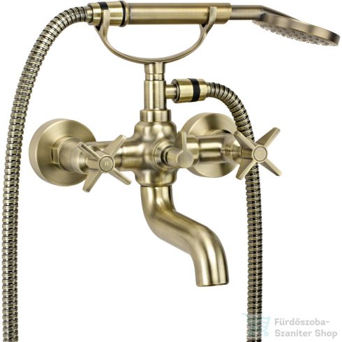 Deante TEMISTO kádtöltő csaptelep, zuhanyszettel, bronz BQT M11D