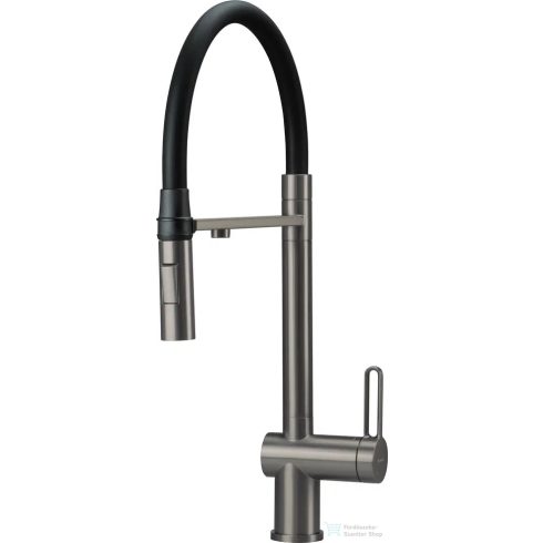 Deante MAGNETIC mosogató csaptelep rugalmas kifolyóval, vízszűrő csatlakozóval, titanium BRM_D75M