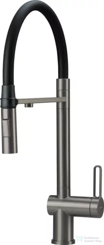 Deante MAGNETIC mosogató csaptelep rugalmas kifolyóval, vízszűrő csatlakozóval, titanium BRM_D75M