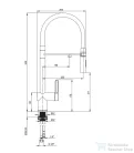 Deante MAGNETIC mosogató csaptelep rugalmas kifolyóval, vízszűrő csatlakozóval, titanium BRM_D75M