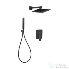  Invena SIROS BLACK falsík alatti zuhanyrendszer alaptesttel,matt fekete BS-90-010-A