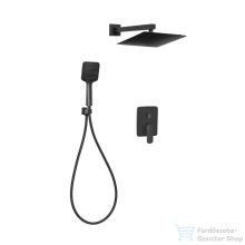   Invena SIROS BLACK falsík alatti zuhanyrendszer alaptesttel,matt fekete BS-90-011-A