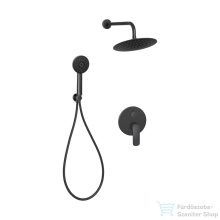   Invena SIROS falsík alatti zuhanyrendszer alaptesttel,matt fekete BS-90-013-A