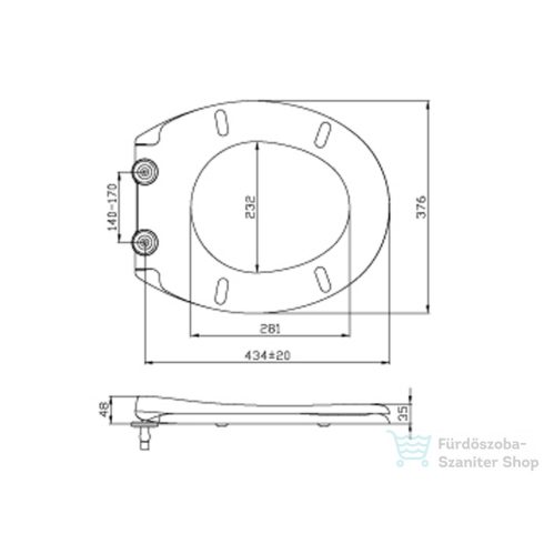 AQUALINE SOFIA WC-ülőke, Soft Close, PP, fehér BS122
