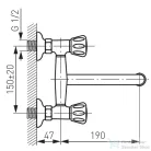 Ferro Standard Fali mosogató csaptelep BST5