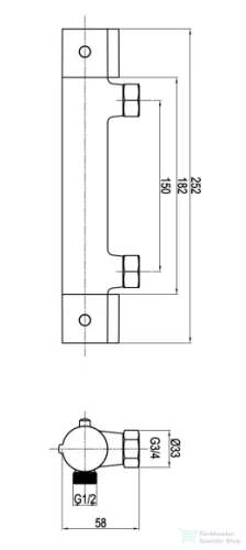 Invena termoszátos zuhanycsaptelep, króm BT-00-S01-X