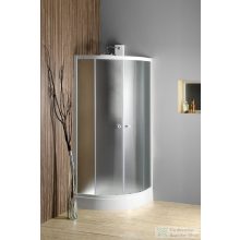   AQUALINE ARLEN íves zuhanykabin, 90x90X185cm, fehér, BRICK üveg (YR900 helyett) BTR900