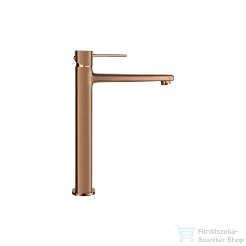 Invena GLAMOUR magasított mosdó csaptelep click-clack leeresztővel,réz BU-02-W14-V
