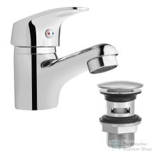   Invena AVA NEW mosdó csaptelep click-clack leeresztővel,Króm BU-06-Z01-X