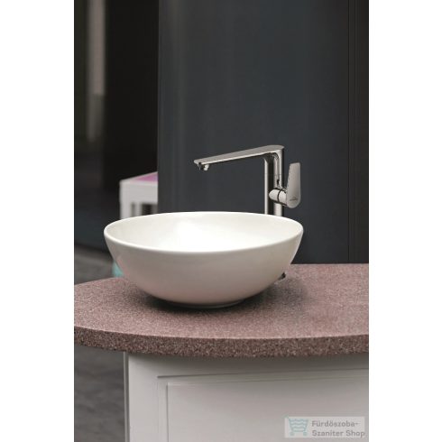 Invena DOKOS magasított mosdó csaptelep fogatható kifolyóval,click-clack leeresztővel,króm BU-19-WB1-V