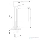 Invena NERI PLUS magasított mosdó csaptelep click-clack leeresztővel,réz BU-P1-W14-L