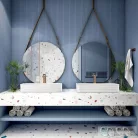 Invena NERI PLUS magasított mosdó csaptelep click-clack leeresztővel,réz BU-P1-W14-L