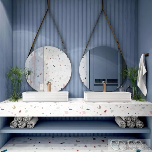 Invena NERI PLUS magasított mosdó csaptelep click-clack leeresztővel,réz BU-P1-W14-L