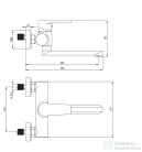 Deante TUBO fali mosdó csaptelep, króm BUT_050M