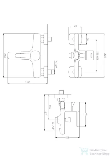 Invena GLAMOUR kádtöltő csaptelep zuhanyszett nélkül,arany BW-02-009-V