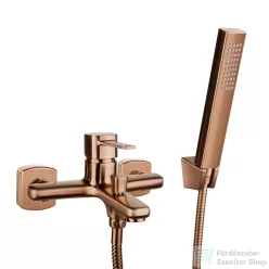   Invena GLAMOUR kádtöltő csaptelep zuhanyszettel,réz BW-02-014-V