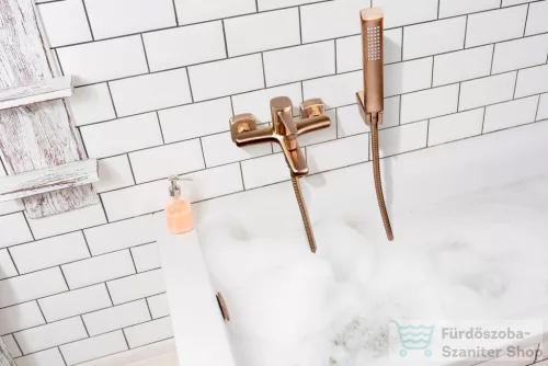 Invena GLAMOUR kádtöltő csaptelep zuhanyszettel,réz BW-02-014-V