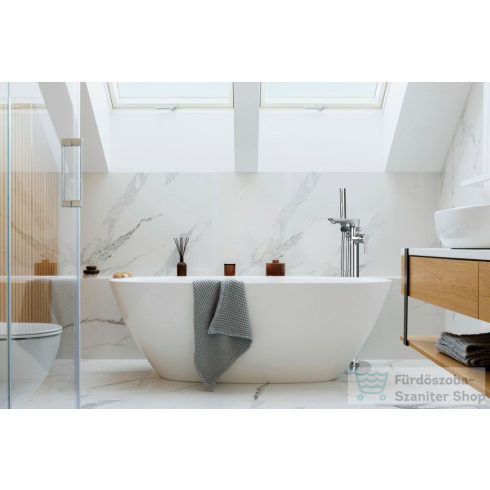 Invena GLAMOUR szabadon álló kádöltő csaptelep,zuhanyszettel,króm BW-02-W01-V