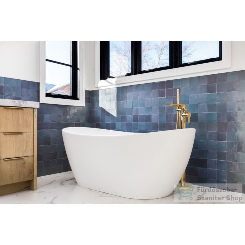 Invena GLAMOUR szabadon álló kádöltő csaptelep,zuhanyszettel,arany BW-02-W09-V