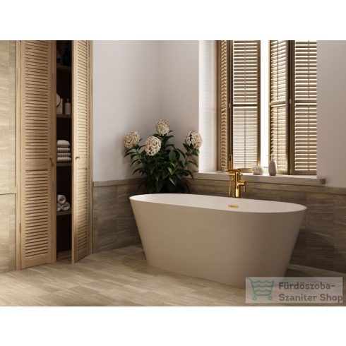 Invena GLAMOUR szabadon álló kádöltő csaptelep,zuhanyszettel,arany BW-02-W09-V