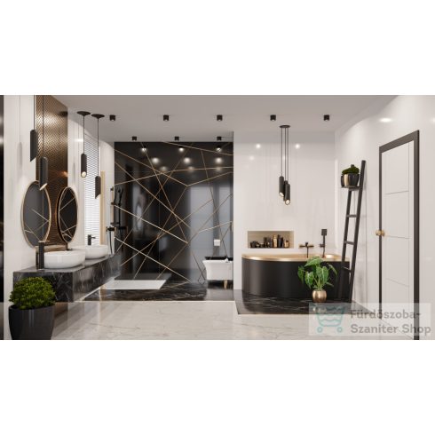 Invena MIDNIGHT kádtöltő csaptelep,fekete/rózsa arany BW-35-014-V