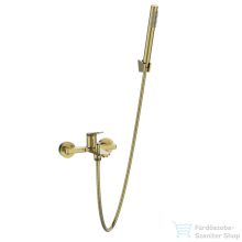   Invena ALONIA kádtöltő csaptelep zuhanyszettel, szálcsiszolt arany BW-70-009-V