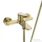 Invena ALONIA kádtöltő csaptelep zuhanyszettel, szálcsiszolt arany BW-70-009-V