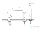 Invena SIROS 3 üléses kádtöltő csaptelep zuhanyszettel,króm BW-90-S01-A
