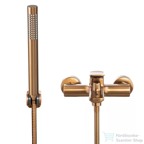 Invena NERI PLUS kádtöltő csaptelep zuhanyszettel,réz BW-P1-014-L