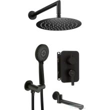   Deante ARNIKA falsík alatti zuhanyrendszer kádkifolyóval, fekete BXYYNQAM