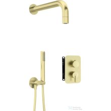   Deante SILIA falsík alatti zuhanyszett, keverő BOX-al, kis zuhanyrózsával, szálcsiszolt arany BXYZRQSM