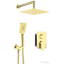   Deante ALPINIA falsík alatti zuhanyszett, keverő BOX-al és esőztetővel, arany BXYZZGAM