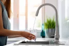 Invena GLAMOUR konyhai csaptelep, álló, flexibilis kifolyóval, pult alá szerelhető vízszűrővel, szürke BZ-02-F05-V