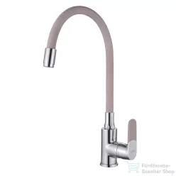   Invena JOGA konyhai csaptelep, álló, flexibilis kifolyócsővel, bézs-króm BZ-32-L03-C
