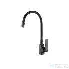Invena LIGARIA Eco Start konyhai csaptelep, álló, flexibilis kifolyócsővel, fekete BZ-39-004-L