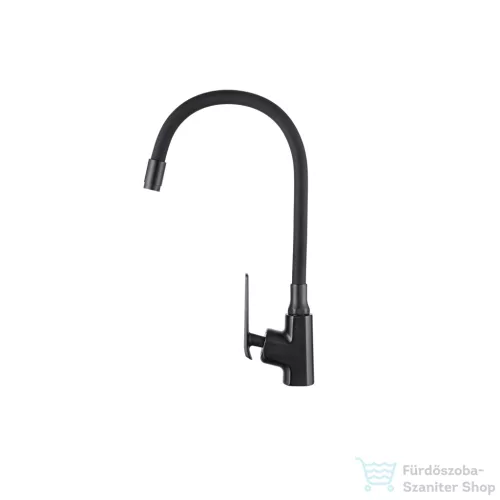 Invena LIGARIA Eco Start konyhai csaptelep, álló, flexibilis kifolyócsővel, fekete BZ-39-004-L