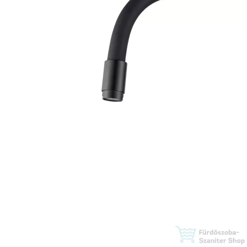 Invena LIGARIA Eco Start konyhai csaptelep, álló, flexibilis kifolyócsővel, fekete BZ-39-004-L